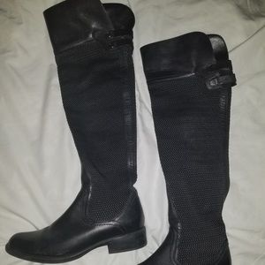 Knee high leather boots